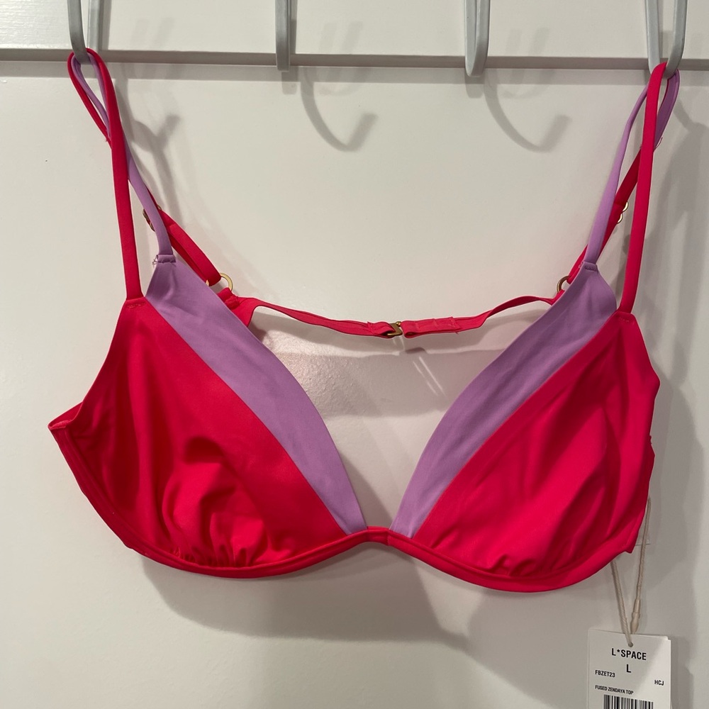 L * Space bathing suit top